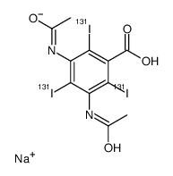 3,5-Bis(acetylamino)-2,4,6-tri(131I)iodobenzoic acid sodium salt Structure