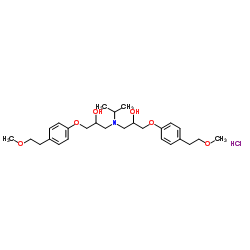 1,1'-(Isopropylimino)bis{3-[4-(2-methoxyethyl)phenoxy]-2-propanol} hydrochloride (1:1) structure