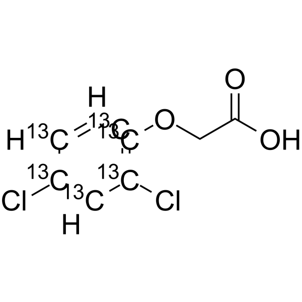 2,4-二氯苯氧乙酸-13C6结构式