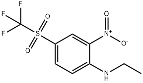 N-ethyl-2-nitro-4-((trifluoromethyl)sulfonyl)aniline结构式