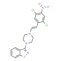 3-[4-[2-(2,5-Dichloro-4-nitrophenyl)ethenyl]-1-piperazinyl]-1,2-benzisothiazole结构式