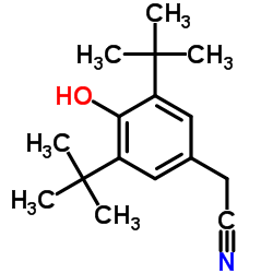 (3,5-Ditert-butyl-4-hydroxyphenyl)acetonitrile Structure