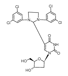 5-[N1,N3-di-(3,5-dichlorophenyl)-imidazolidino-2->-2'-deoxyuridine结构式