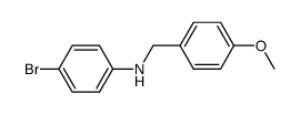 4-bromo-N-[(4-methoxyphenyl)methyl]aniline结构式