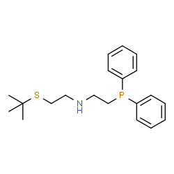 2-[((1,1-二甲基乙基)硫代]-N-[2-(二苯基膦基)乙基]-乙胺结构式