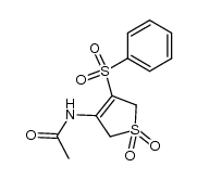 N-(1,1-dioxido-4-(phenylsulfonyl)-2,5-dihydrothiophen-3-yl)acetamide结构式