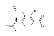 methyl 4-acetamido-2-hydroxy-3-(2-oxoethyl)benzoate结构式