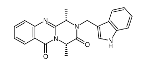 (1S,4S)-2-(1H-indol-3-ylmethyl)-1,4-dimethyl-2H-pyrazino[2,1-b]quinazoline-3,6(1H,4H)-dione结构式