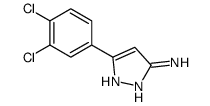 3-(3,4-二氯苯基)-1H-吡唑-5-胺结构式