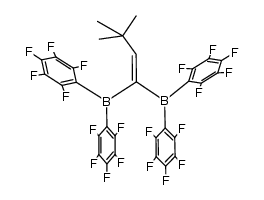 di(bis(pentafluorophenyl)boryl)C=CH-t-Bu Structure