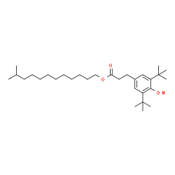3-(3,5-二叔丁基-4-羟基苯基)丙酸11-甲基十二烷基酯结构式