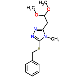 3-(Benzylsulfanyl)-5-(2,2-dimethoxyethyl)-4-methyl-4H-1,2,4-triazole Structure