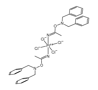 trans-[PtCl4(NH=(Me)C-ON(CH2Ph)2)2] Structure