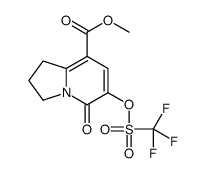 5-氧代-6-三氟甲烷磺酰氧基-1,2,3,5-四氢吲哚嗪-8-羧酸甲酯结构式
