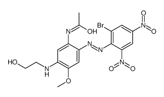 N-[2-[(2-Bromo-4,6-dinitrophenyl)azo]-5-[(2-hydroxyethyl)amino]-4-methoxyphenyl]acetamide Structure