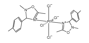 trans-[PtCl4(N=C(Me)O-N(Me)-C(H)(p-C6H4Me))2] Structure