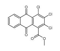 2,3,4-trichloro-9,10-dioxo-9,10-dihydroanthracene-1-carboxylic acid methyl ester结构式