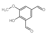 1,3-Benzenedicarboxaldehyde,4-hydroxy-5-methoxy- Structure