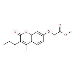 methyl 2-((4-methyl-2-oxo-3-propyl-2H-chromen-7-yl)oxy)acetate structure