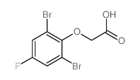 2-(2,6-dibromo-4-fluoro-phenoxy)acetic acid结构式