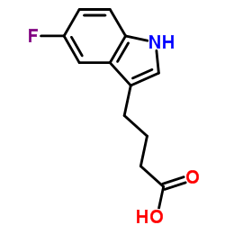 5-氟吲哚-3-丁酸结构式