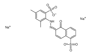 disodium 6-[(2,4-dimethyl-6-sulphonatophenyl)azo]-5-hydroxynaphthalene-1-sulphonate Structure