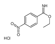 Ethyl 4-nitrobenzenecarboximidate hydrochloride (1:1) Structure