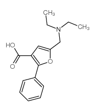 5-二乙基氨基甲基-2-苯基呋喃-3-羧酸结构式