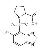 1-(5-甲基-苯并[1,2,5]噻二唑-4-磺酰基)-吡咯烷-2-羧酸结构式