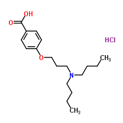 4-[3-(二丁基氨基)丙氧基]苯甲酸盐酸盐结构式