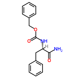 N-苄氧羰基-L-苯丙氨酰胺结构式