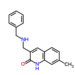 3-[(Benzylamino)methyl]-7-methyl-2(1H)-quinolinone Structure