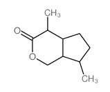 Cyclopenta[c]pyran-3 (1H)-one, hexahydro-4,7-dimethyl- Structure