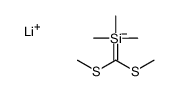 lithium,bis(methylsulfanyl)methyl-trimethylsilane Structure