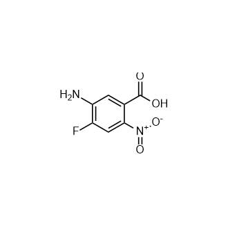 5-氨基-4-氟-2-硝基苯甲酸结构式