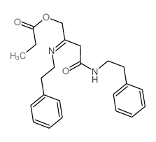 Butanamide,4-(1-oxopropoxy)-N-(2-phenylethyl)-3-[(2-phenylethyl)imino]- Structure