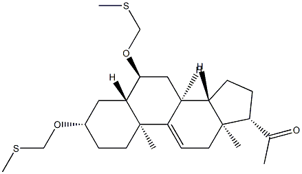 3β,6α-Bis(methylthiomethoxy)-5α-pregn-9(11)-en-20-one Structure