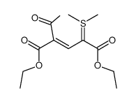 (E)-2-Acetyl-4-(dimethyl-λ4-sulfanylidene)-pent-2-enedioic acid diethyl ester结构式
