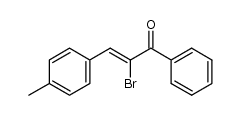 2-bromo-1-phenyl-3-(p-tolyl)prop-2-en-1-one结构式
