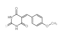 5-[(4-methoxyphenyl)methylidene]-2-sulfanylidene-1,3-diazinane-4,6-dione structure