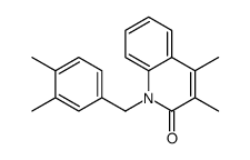 1-[(3,4-dimethylphenyl)methyl]-3,4-dimethylquinolin-2-one结构式