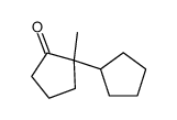 2-cyclopentyl-2-methylcyclopentan-1-one结构式