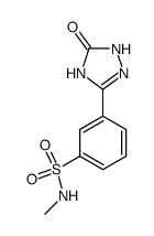 N-methyl-3-(5-oxo-4,5-dihydro-1H-[1,2,4]triazol-3-yl)-benzenesulfonamide结构式