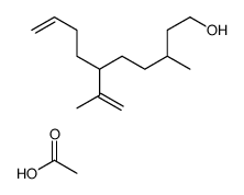 3-Methyl-6-isopropenyl-9-decen-1-ol acetate结构式