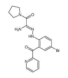 1-{amino-[4-bromo-2-(pyridine-2-carbonyl)-phenylhydrazono]-acetyl}-pyrrolidine Structure