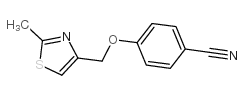 4-[(2-甲基-1,3-噻唑)甲氧基]苯甲腈结构式