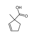 1-methylcyclopent-2-enecarboxylic acid Structure