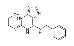 2-[[6-(benzylamino)-7H-purin-2-yl]amino]ethanol结构式