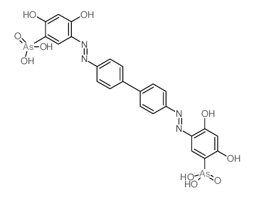 Arsonic acid,As,As'-[[1,1'-biphenyl]-4,4'-diylbis[2,1-diazenediyl(4,6-dihydroxy-3,1-phenylene)]]bis-结构式