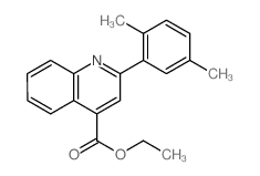 4-Quinolinecarboxylicacid, 2-(2,5-dimethylphenyl)-, ethyl ester结构式